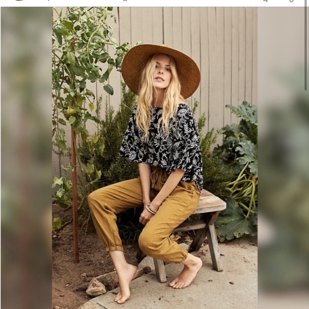 Anthropologie Rhys Linen Utility Cargo Pants